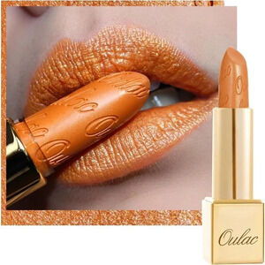 Oulac Metallic Orange Lipstick for Women, 4.3 g/0.15  oz (Persimmons(19))